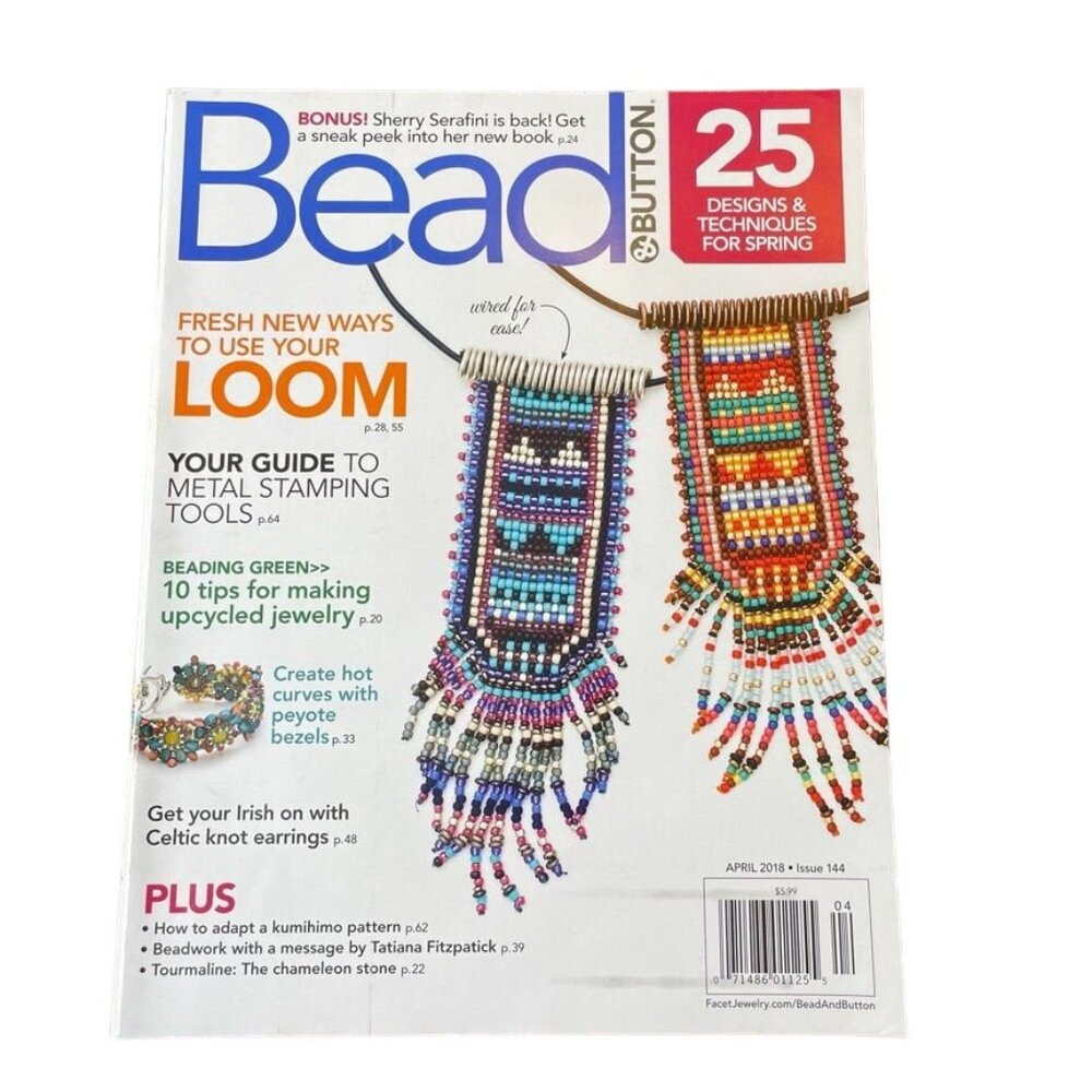 Bead & Button Magazine Jewelry Crafting Book u April 2018 Issue 144 Use your Loo - Picture 1 of 7